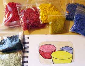 Colored Drawing with Selected Seed Beads
