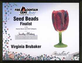 Finalist Certificate from Fire Mountain Gems Contest