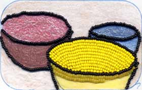 Partly Embroidered Bead Picture