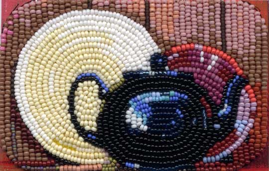 Seed Beads, Clear, small size (sew-on)