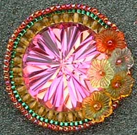 Beaded Cabochon by Virginia Brubaker