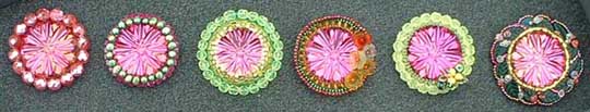 Beaded cabochon brooches are a free beading project.