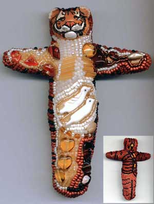 Beaded Tiger Doll by Virginia Brubaker